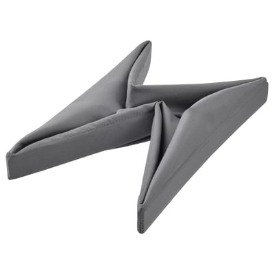 DRÖNA grauer Stoffkastendeckel, rechteckig, gefaltet, schützt den Inhalt vor Staub.