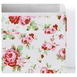 Aufbewahrungsbox mit Blumenmuster, sauber genäht, mit stabilen Griffen, ideal zum Organisieren und Aufbewahren von Gegenständen.