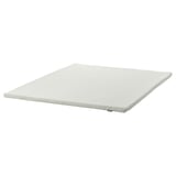 IKEA DUNVIK Matratzenauflage aus weißem Memory-Schaum und Taschenfedern