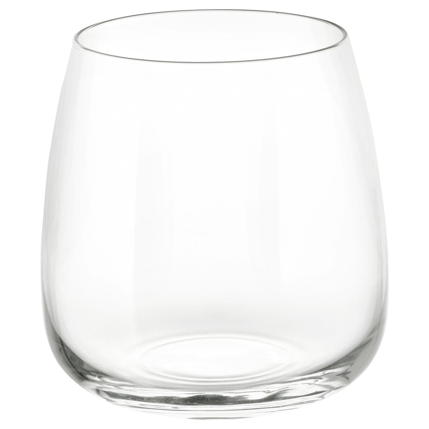 Ein klares, stielloses DYRGRIP-Glas aus kristallinem Glas.