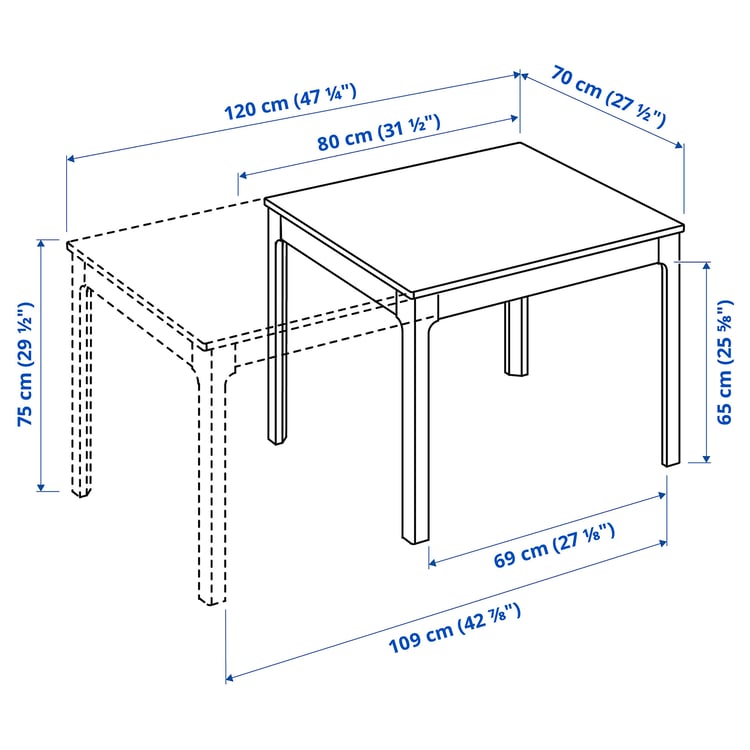EKEDALEN / ODGER Tisch und 2 Stühle - Eiche/weiß beige - IKEA Österreich