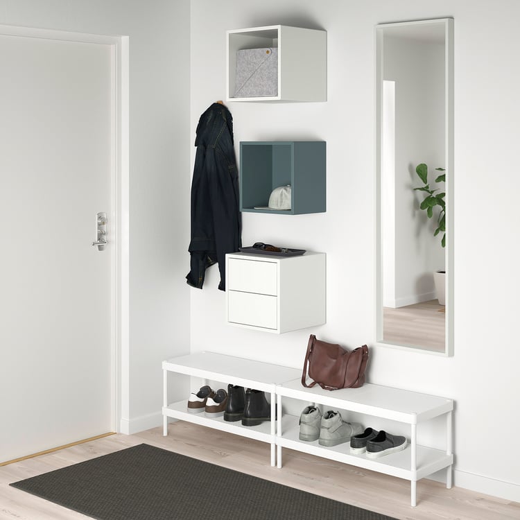 EKET Aufbewahrungskomb. wandmont. - grautürkis/weiß - IKEA Österreich
