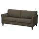 Raffiniertes olivgrünes 3-Sitzer-Sofa mit strukturiertem Stoff, Holzbeinen und elegantem Design.