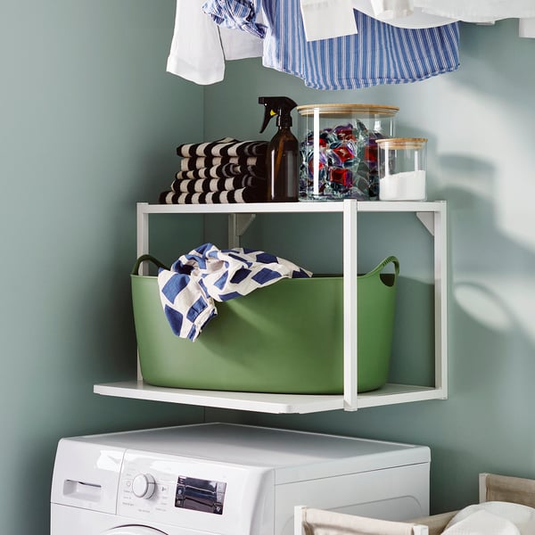 EKLATANT Dose mit Deckel, Klarglas/Bambus, 4.2 l