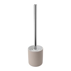 EKOLN WC-Bürste, hellrosa, Kunststoff & Edelstahl, runde Form, modernes Design.