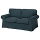 EKTORP 2-Sitzer-Sofa in Blau, modernes klassisches Design, weiche, dicke Kissen, abnehmbarer, waschbarer Bezug.