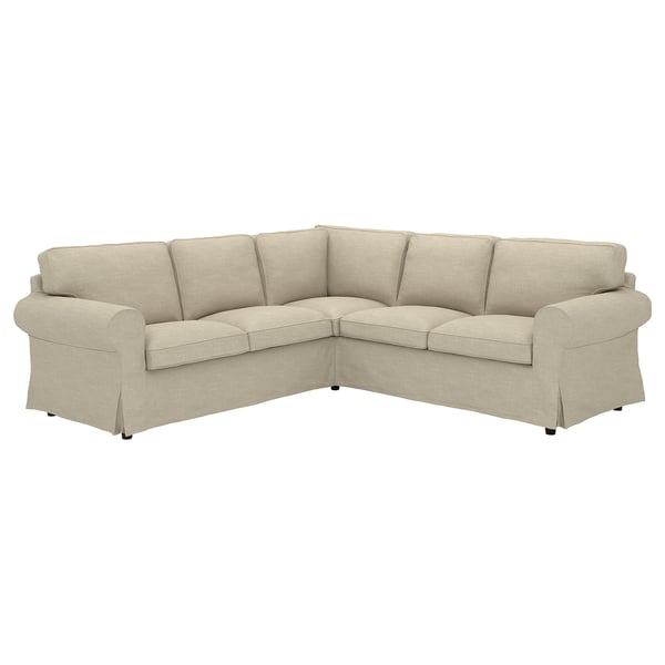 EKTORP Bezug für Ecksofa 4-sitzig, Hemmesta hellbeige