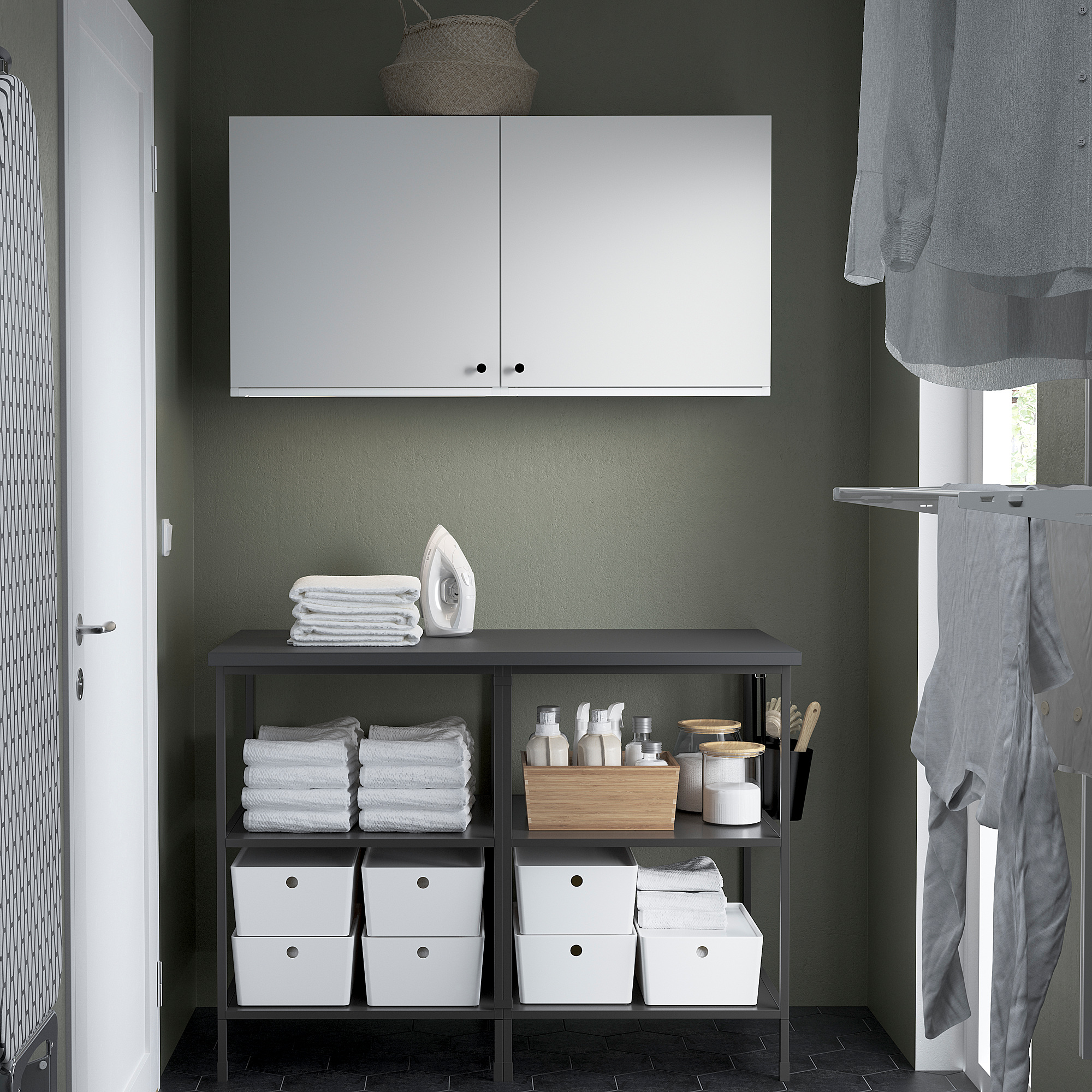ENHET Aufbewkombi für Wand - anthrazit/weiß - IKEA Österreich