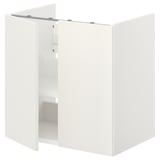 ENHET weißer Schrank, schlankes, modernes Design, ideal für Badezimmer, weil er kompakt und effizient ist.