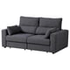 Option: Finden Sie das ESKILSTUNA Sofa: dunkelgrau, hohe Rückenlehne, verstellbare Kopfstützen, ausziehbare Chaiselongue.