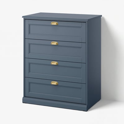 FÅGELFJÄLLET Kommode mit 4 Schubladen, dunkel graublau, 82x51x101 cm