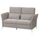 Modernes graues FAMMARP-Sofa mit verstellbaren Abschnitten, hochelastischen Sitzen und Metallbeinen.