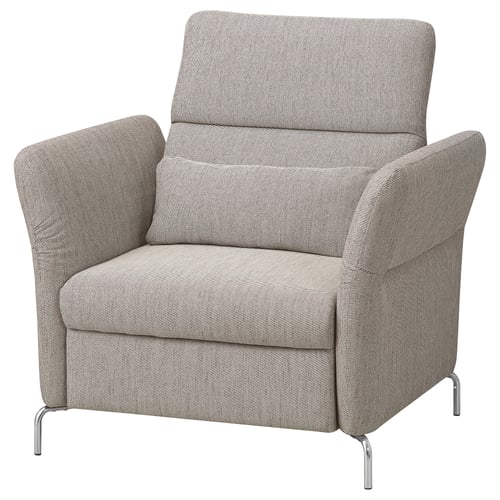 Fammerp Relaxsessel, grauer Tweed, Komfort-Design mit verstellbarer Rückenlehne und Armlehnen.