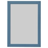 Ein blauer quadratischer FISKBO-Bilderrahmen. Es ist einfach und modern mit einer Kunststofffront für die Sicherheit.