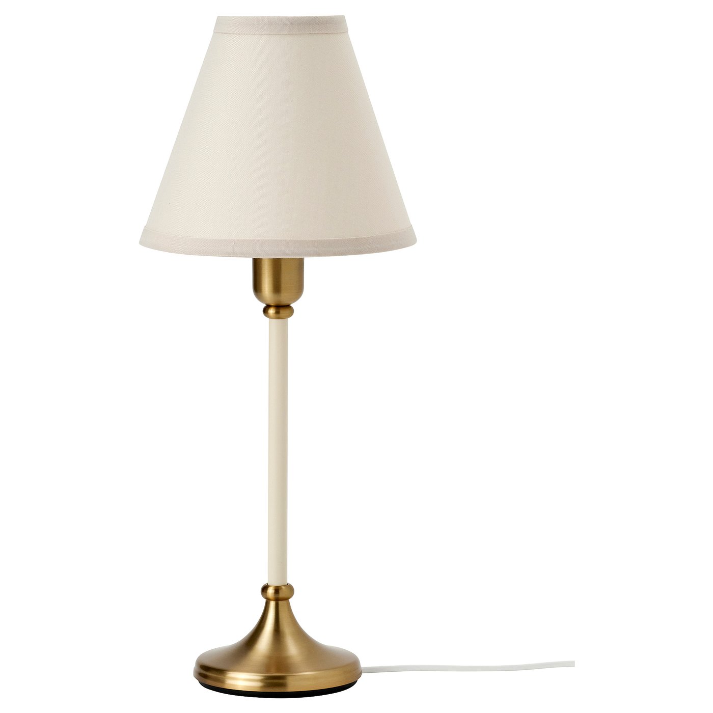 FLYGHÖJD Tischleuchte - Messing/beige 54 cm