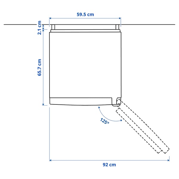 FÖRTOFT Kühl-/Gefrierschrank, IKEA 500 stahlfarben, 216/118 l