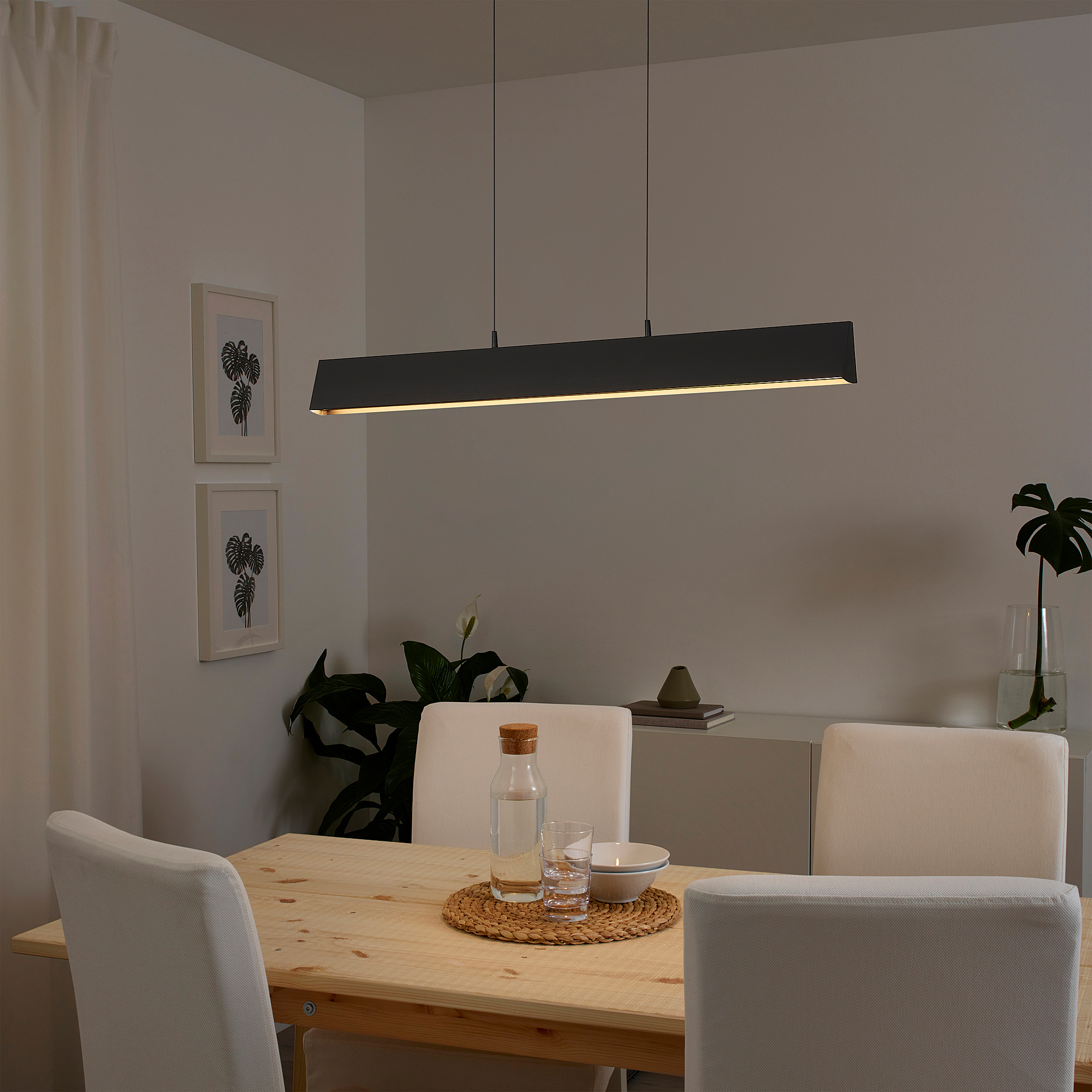FRIDSLUND LED-Hängeleuchte, schwarz, 90 cm - IKEA Österreich