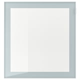GLASSVIK hellblauer Rahmen, klares Glas, quadratische Form, schlankes Design.