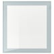 GLASSVIK hellblauer Rahmen, klares Glas, quadratische Form, schlankes Design.