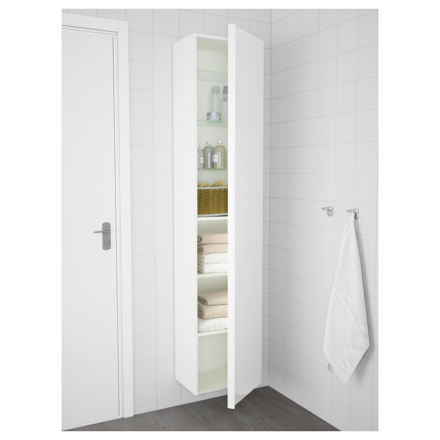 Godmorgon Hochschrank Hochglanz Weiss 40x32x192 Cm Ikea Osterreich