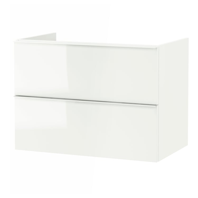 GODMORGON Waschbeckenschrank/2 Schubl. - Hochglanz weiß - IKEA Österreich