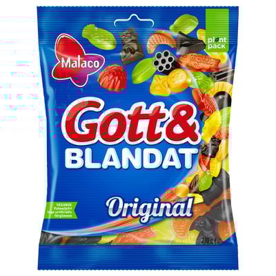 GOTT & BLANDAT Bonbontüte, bunte gemischte Früchte, veganer und origineller Geschmack.
