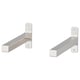 Option: Paar Regalhalterungen aus vernickeltem Aluminium; Modernes, stilvolles Design.