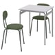 GRÅSALA / ÖSTANÖ Tisch und 2 Stühle, grau/Remmarn tiefgrün, 67 cm
