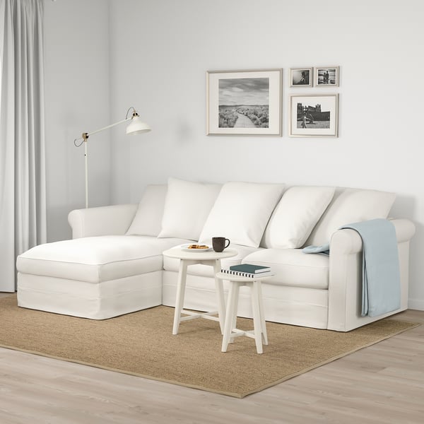 Gronlid 3er Sofa Mit Recamiere Inseros Weiss Ikea Osterreich