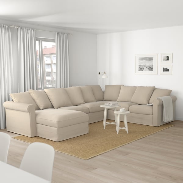 Gronlid Ecksofa 5 Sitzig Mit Recamiere Sporda Naturfarben Ikea Osterreich