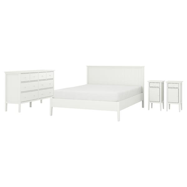 GULLABERG Schlafzimmermöbel 4er-Set, weiß, 140x200 cm