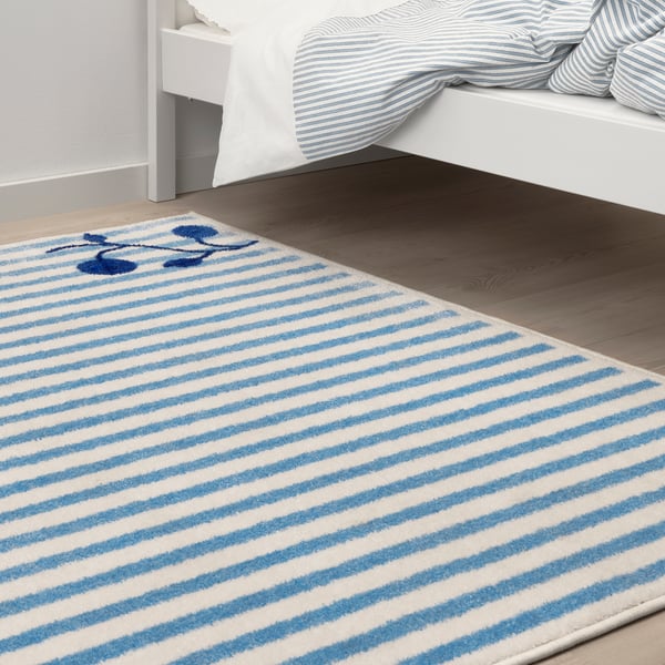 Gulsparv Teppich Gestreift Blau Weiss Ikea Osterreich