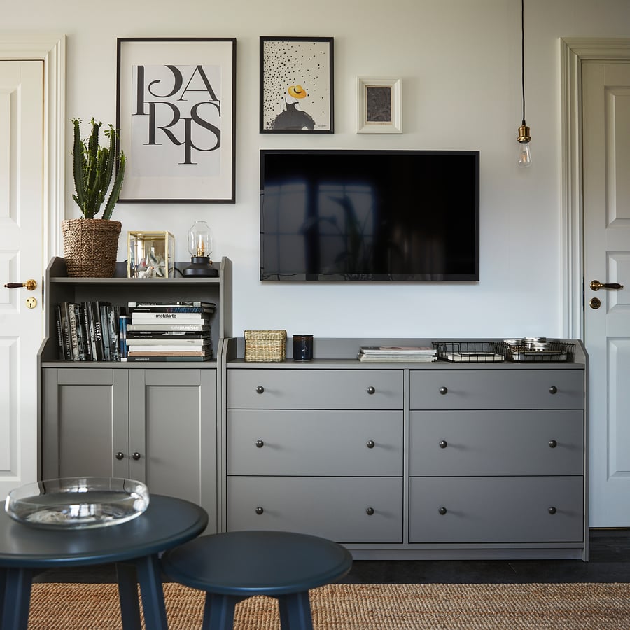 HAUGA Schrank mit 2 Türen, grau, 70x116 cm IKEA Österreich