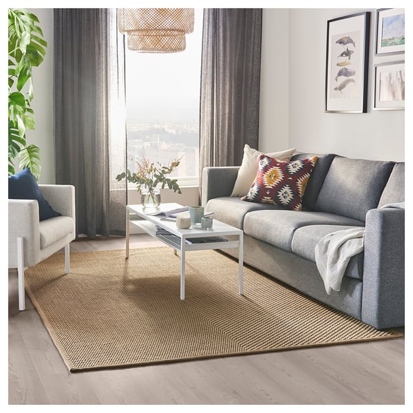 Hellested Teppich Flach Gewebt Natur Braun Ikea Osterreich