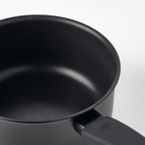 HEMLAGAD Kasserolle mit Deckel, schwarz, 2 l