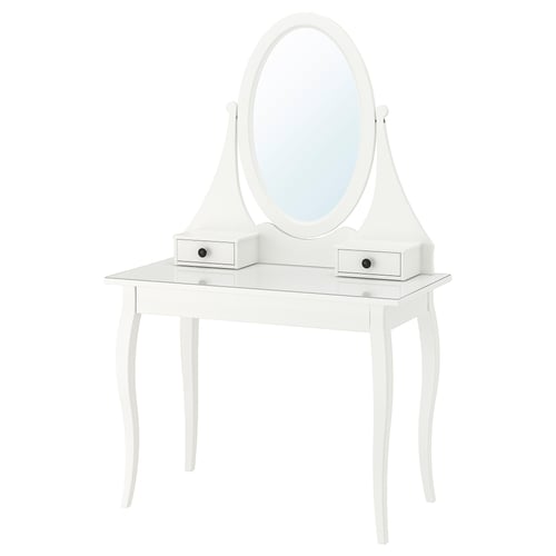HEMNES Schminktisch mit Spiegel - weiß 100x50 cm