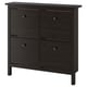HEMNES Schuhschrank 4 Fächer, schwarzbraun, 107x22x101 cm IKEA Österreich