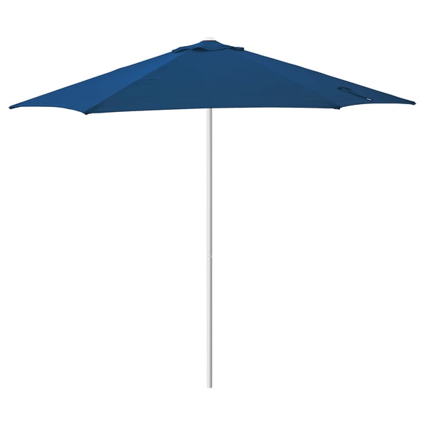 Blauer Regenschirm, Marke HÖGÖN, quadratischer Baldachin mit Aluminiumstange, leicht zu öffnen/schließen.