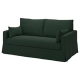 Grünes HYLTARP-Sofa, modernes Design, gepolstert mit atmungsaktivem Stoff, mit einem bequemen, einladenden Look.
