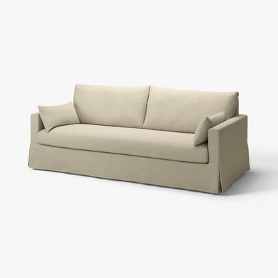 Hellbeige HYLTARP-Sofa, modernes Design, weiche Polster, saubere Linien.