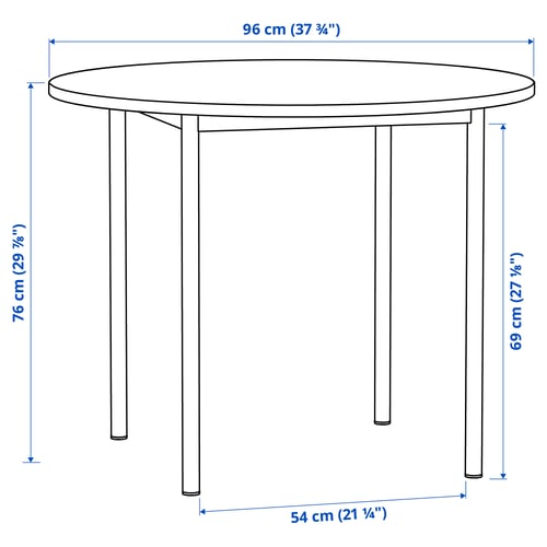 IKEA PS 2026 / HÖGVED Tisch und 4 Stühle, grün/Kiefer, 96 cm