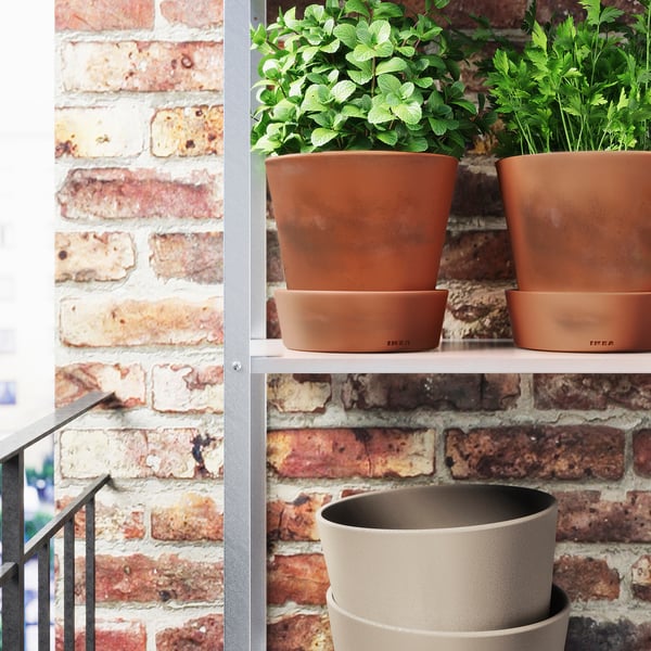Ingefara Blumentopf Mit Untersetzer Fur Draussen Drinnen Draussen Terrakotta Ikea Osterreich