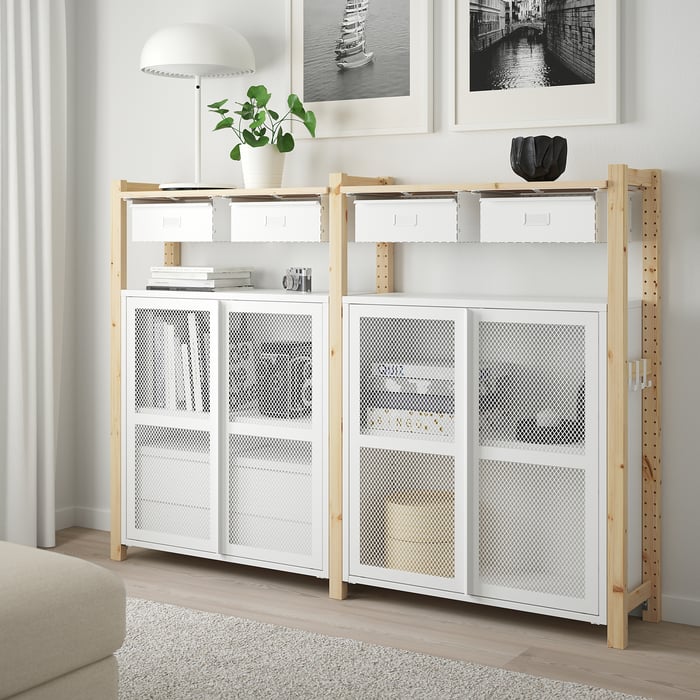 IVAR 2 Elem/Böden/Schrank - Kiefer/weiß Netz - IKEA Österreich