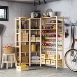 IVAR 3 Elem/Ecke, mit Flaschenregale/Kiefer, 103/144x30x179 cm