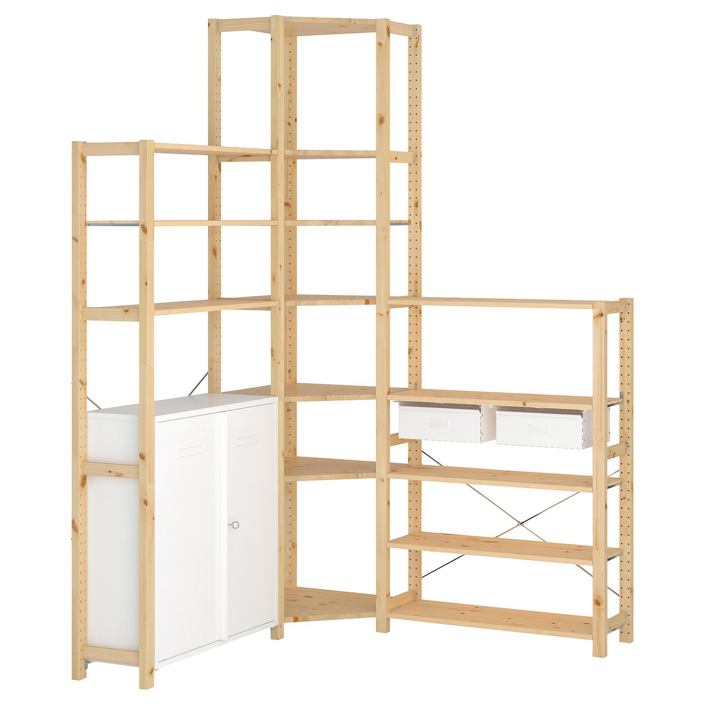 IVAR 3 Elem/Ecke Kiefer, weiß IKEA Österreich