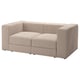 Option: JÄTTEBO Sofa, beige, Cord. Modularer Aufbau, weicher Komfort, Lagerung.