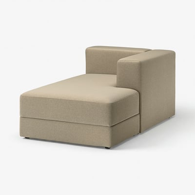 JÄTTEBO beige moduläres Sofa, beigefarbener Stoff, L-förmiges Chaiselongu-Design mit weichem Komfort und hochwiderstandsfähigem Schaumstoff.