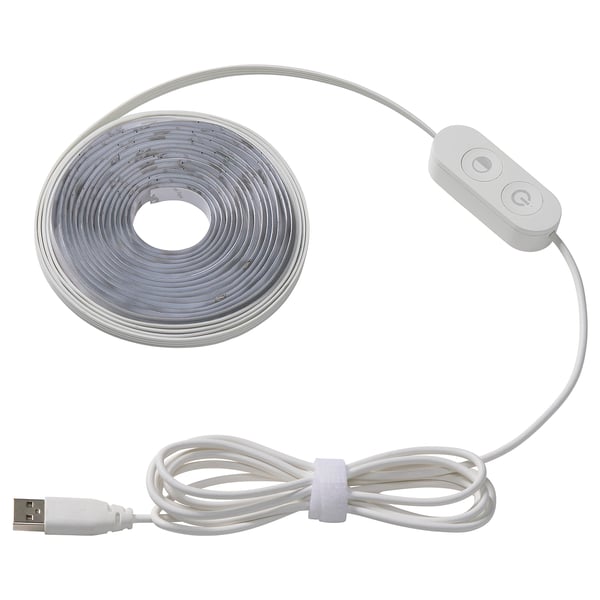 KABBLEKA LED-Licht: weiß, flexibel mit USB, Farb- und Helligkeitssteuerung.