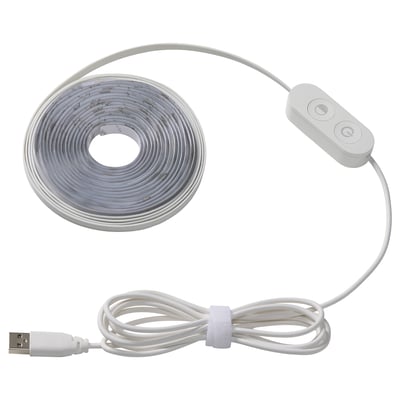 KABBLEKA LED-Licht: weiß, flexibel mit USB, Farb- und Helligkeitssteuerung.
