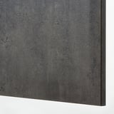 Dunkelgraue Laminatplatte aus nächster Nähe, schlank und modern, mit hochwertiger Verarbeitung.